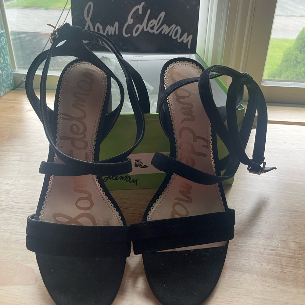 Sam Edelman Sammy Black Suede Sandal